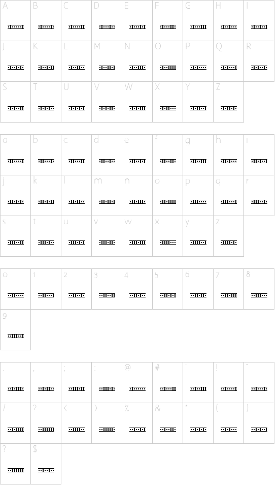 Binary X 01s BRK Schriftart Font Download Kostenlos