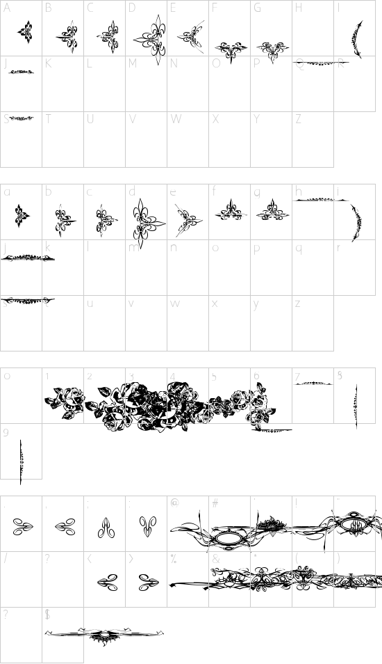 Eutemia Ornaments Schriftart Font Download Kostenlos