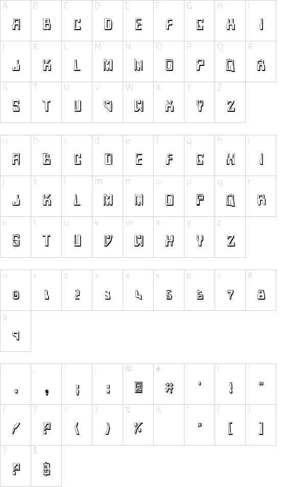 Homemade Robot Shadow Schriftart Font Download Kostenlos