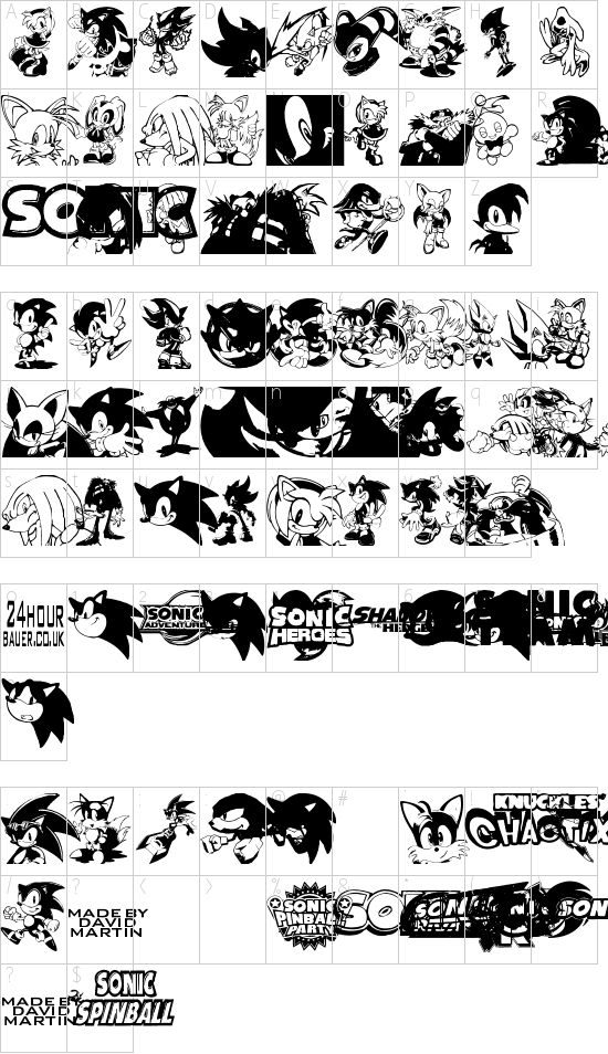 Sonic Mega Font Schriftart Font Download Kostenlos