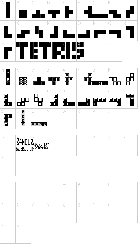 Tetris Blocks Schriftart Font Download Kostenlos